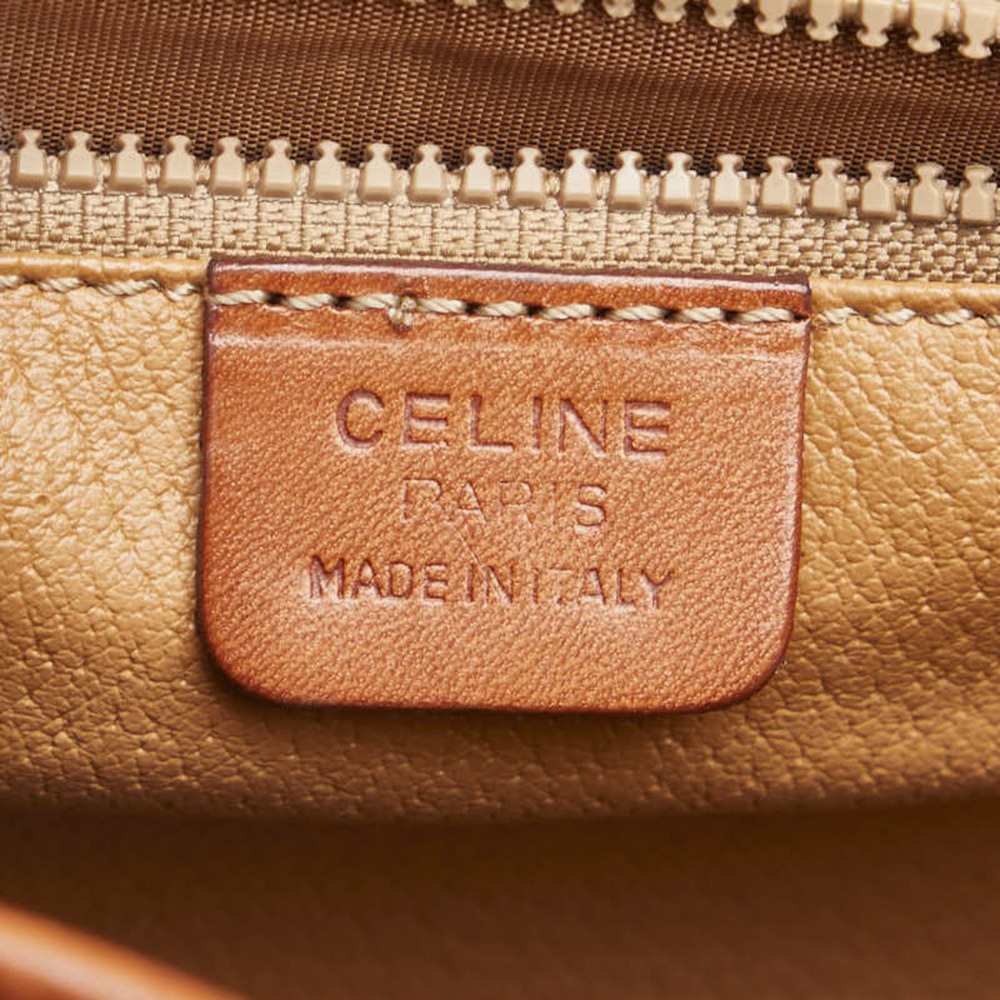 Celine Macadam Shoulder Bag Brown Leather Women's CELINE - Picture 10 of 10